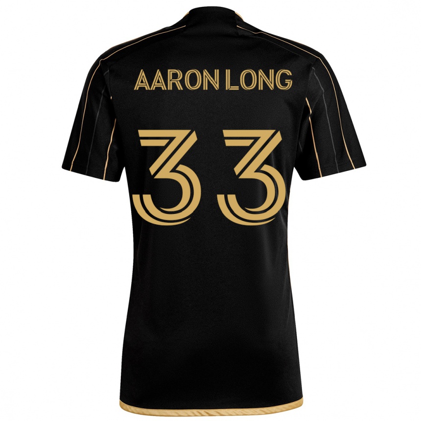 Hombre Fútbol Camiseta Aaron Long #33 Oro Negro 1ª Equipación 2024/25 México