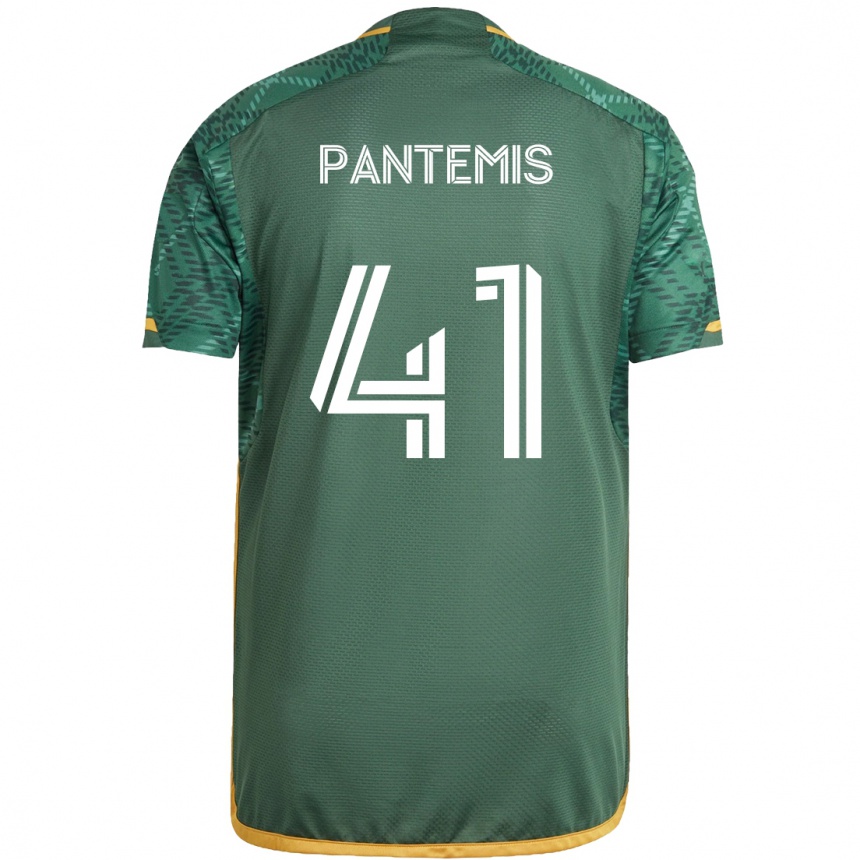 Hombre Fútbol Camiseta James Pantemis #41 Verde Naranja 1ª Equipación 2024/25 México