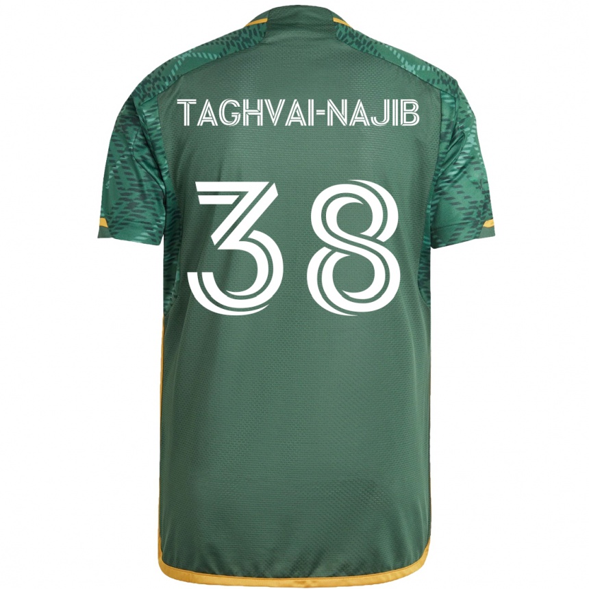 Hombre Fútbol Camiseta Braxton Taghvai-Najib #38 Verde Naranja 1ª Equipación 2024/25 México