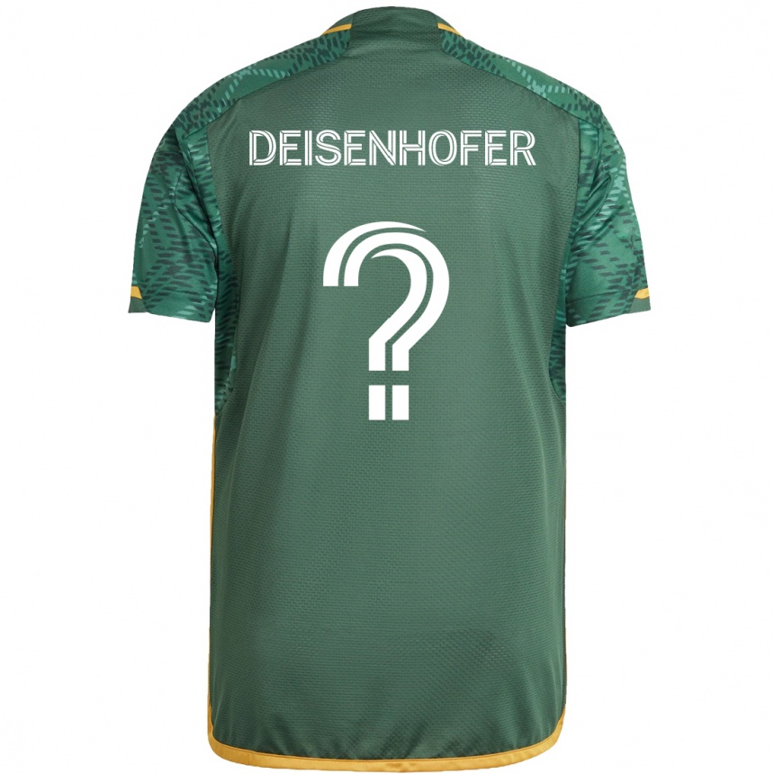 Hombre Fútbol Camiseta Maximilian Deisenhofer #0 Verde Naranja 1ª Equipación 2024/25 México