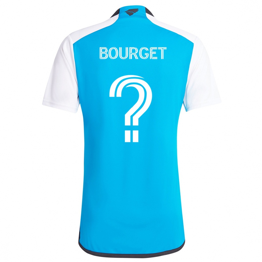 Hombre Fútbol Camiseta Sebastian Bourget #0 Azul Blanco 1ª Equipación 2024/25 México