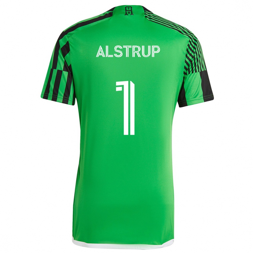 Hombre Fútbol Camiseta Marcus Alstrup #1 Verde Negro 1ª Equipación 2024/25 México