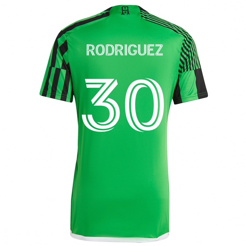 Hombre Fútbol Camiseta Memo Rodríguez #30 Verde Negro 1ª Equipación 2024/25 México