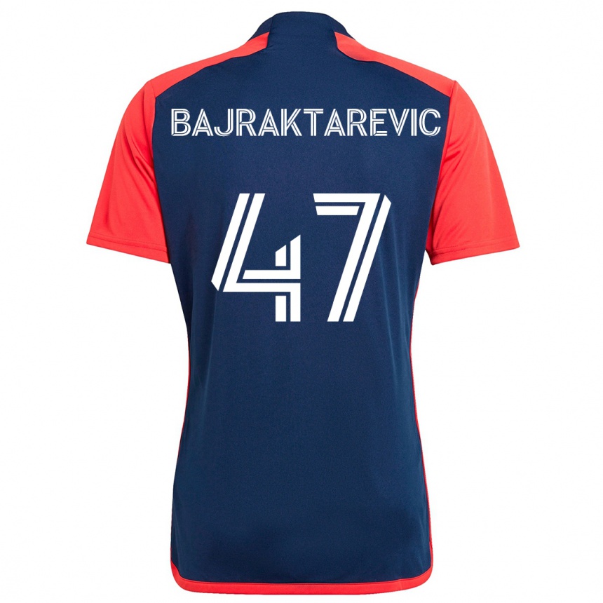 Hombre Fútbol Camiseta Esmir Bajraktarevic #47 Azul Rojo 1ª Equipación 2024/25 México