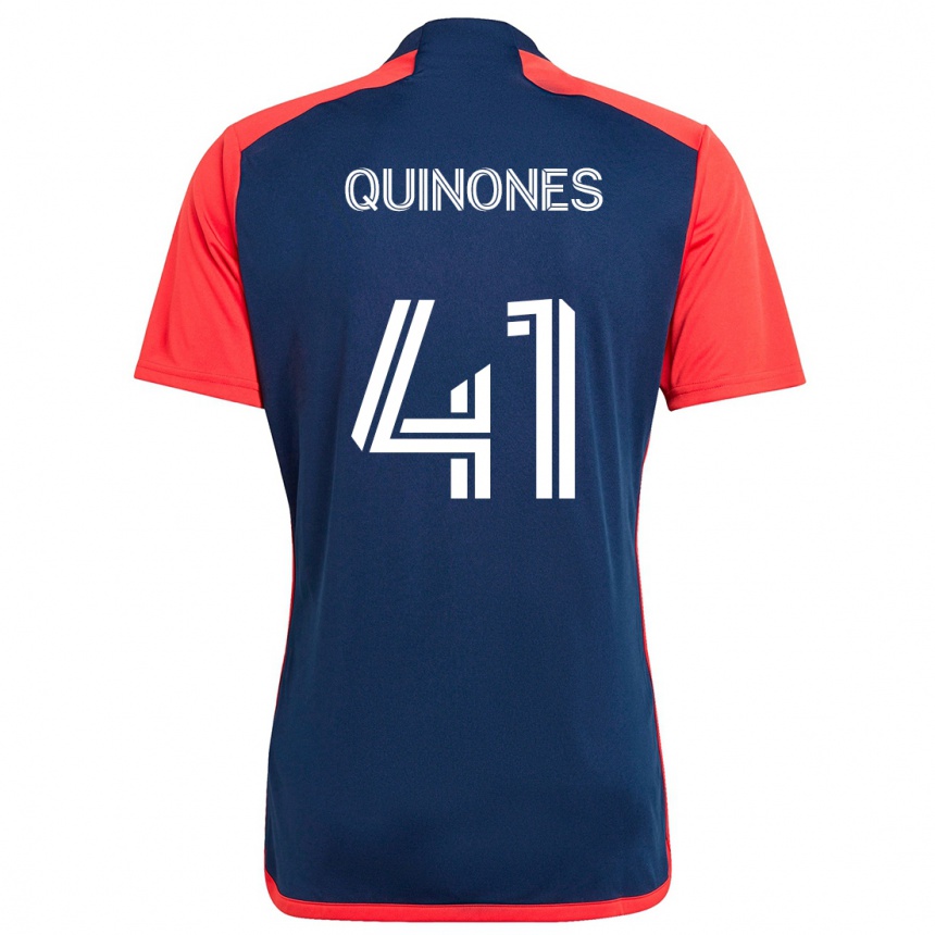 Hombre Fútbol Camiseta Colby Quiñónes #41 Azul Rojo 1ª Equipación 2024/25 México