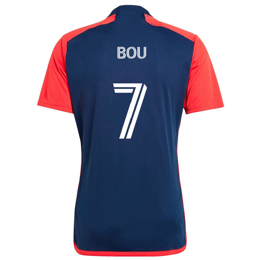 Hombre Fútbol Camiseta Gustavo Bou #7 Azul Rojo 1ª Equipación 2024/25 México