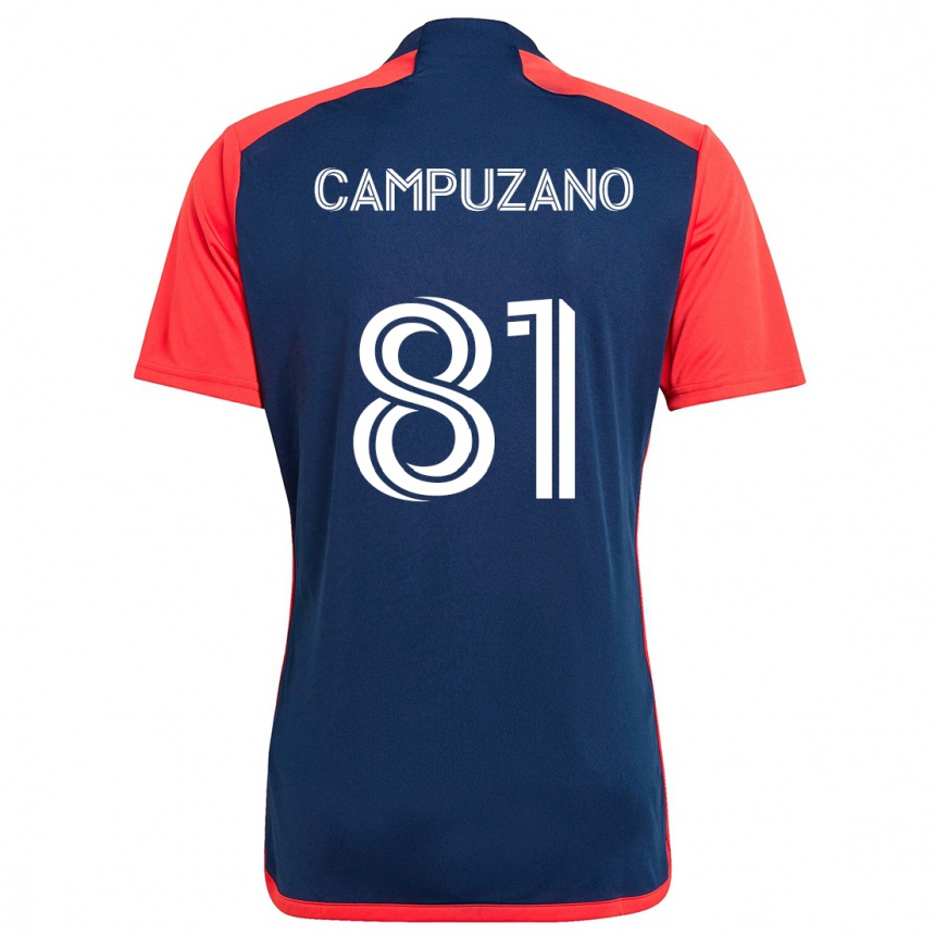 Hombre Fútbol Camiseta Nico Campuzano #81 Azul Rojo 1ª Equipación 2024/25 México