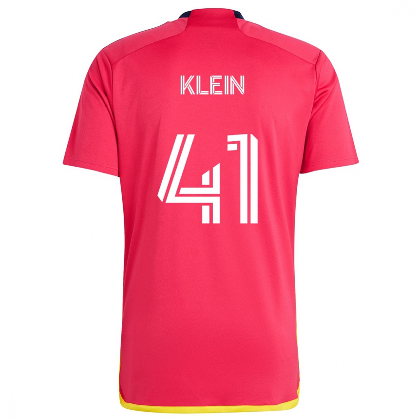 Hombre Fútbol Camiseta Johnny Klein #41 Rojo Azul 1ª Equipación 2024/25 México