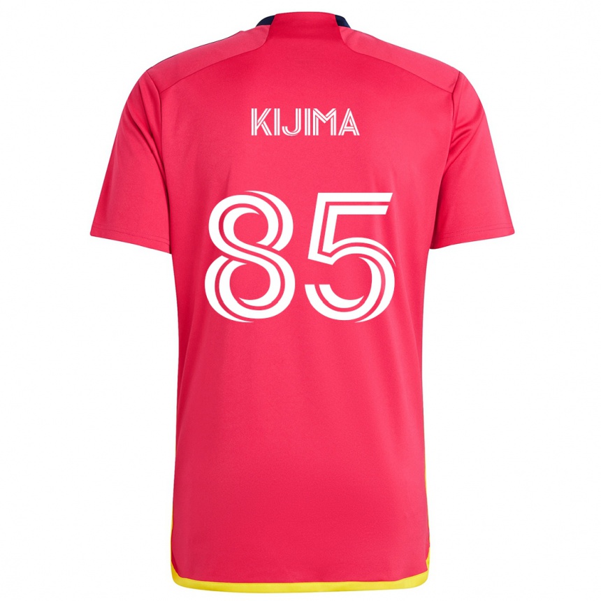 Hombre Fútbol Camiseta Hosei Kijima #85 Rojo Azul 1ª Equipación 2024/25 México