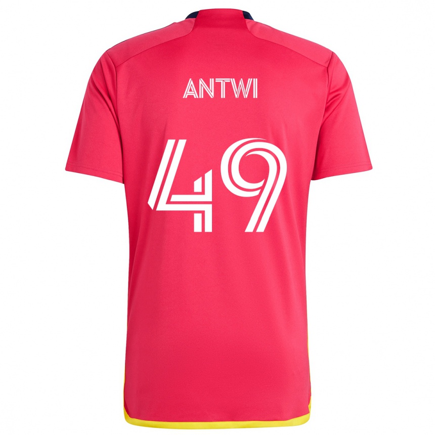 Hombre Fútbol Camiseta Seth Antwi #49 Rojo Azul 1ª Equipación 2024/25 México