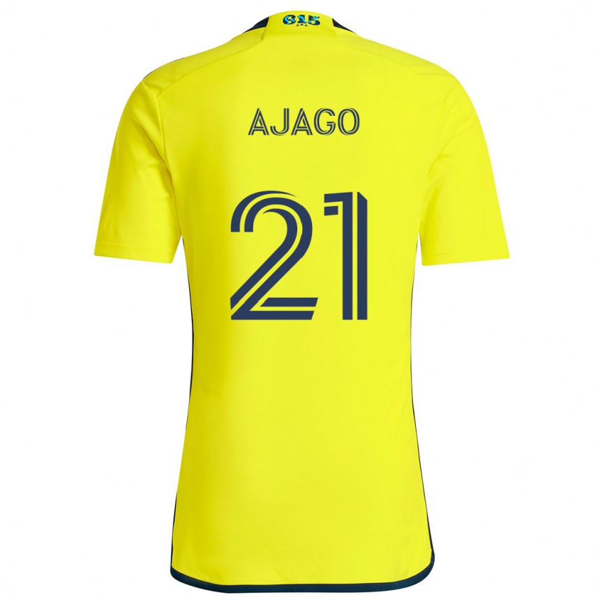 Hombre Fútbol Camiseta Forster Ajago #21 Amarillo Azul 1ª Equipación 2024/25 México