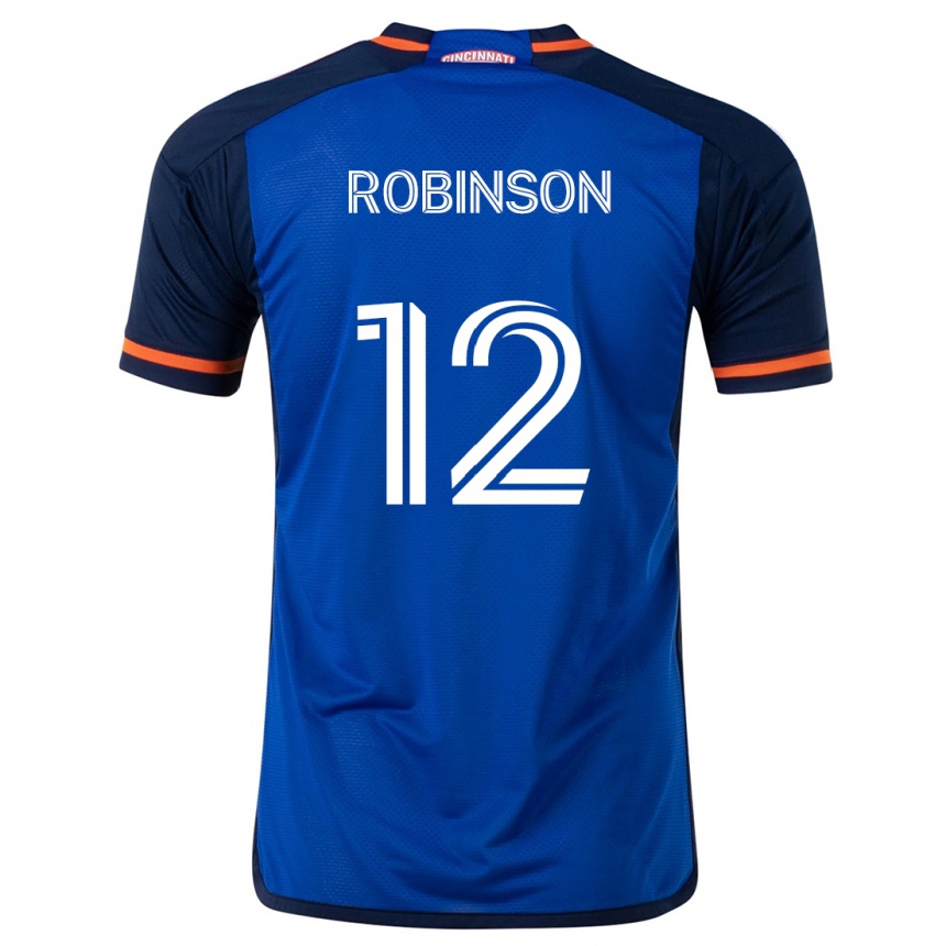 Hombre Fútbol Camiseta Miles Robinson #12 Azul Blanco 1ª Equipación 2024/25 México