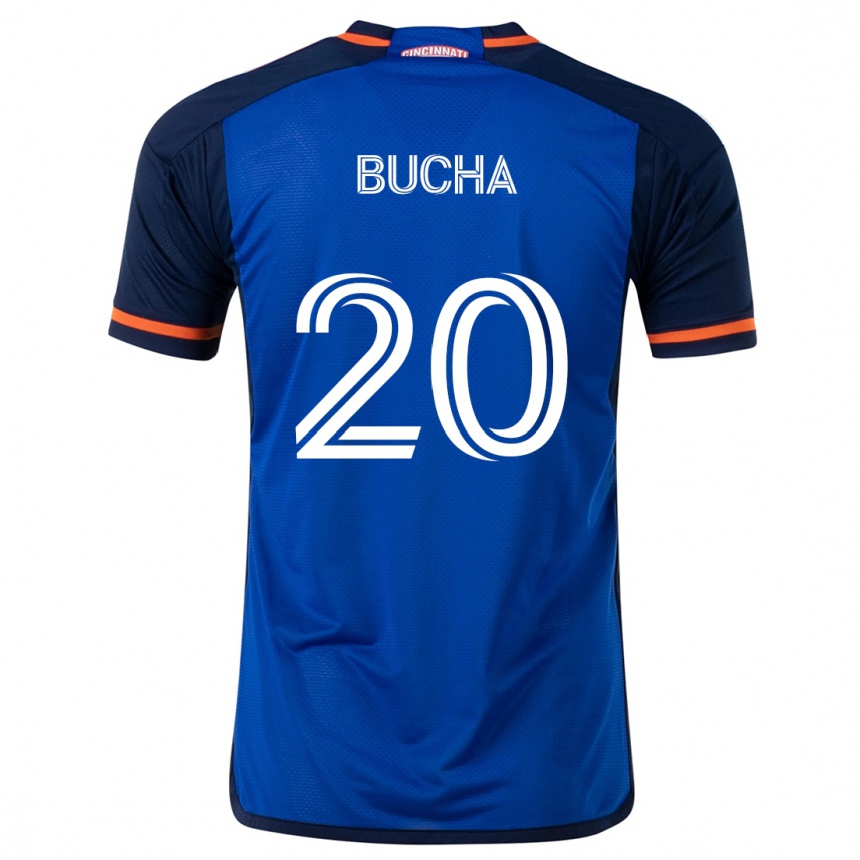 Hombre Fútbol Camiseta Pavel Bucha #20 Azul Blanco 1ª Equipación 2024/25 México