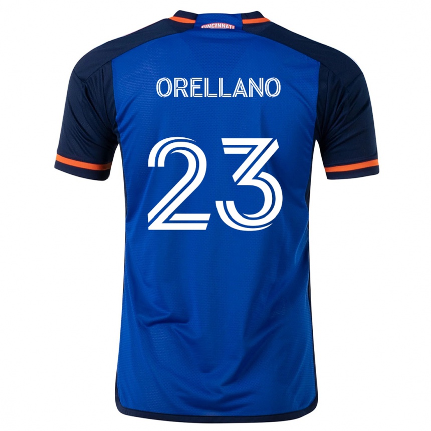 Hombre Fútbol Camiseta Luca Orellano #23 Azul Blanco 1ª Equipación 2024/25 México