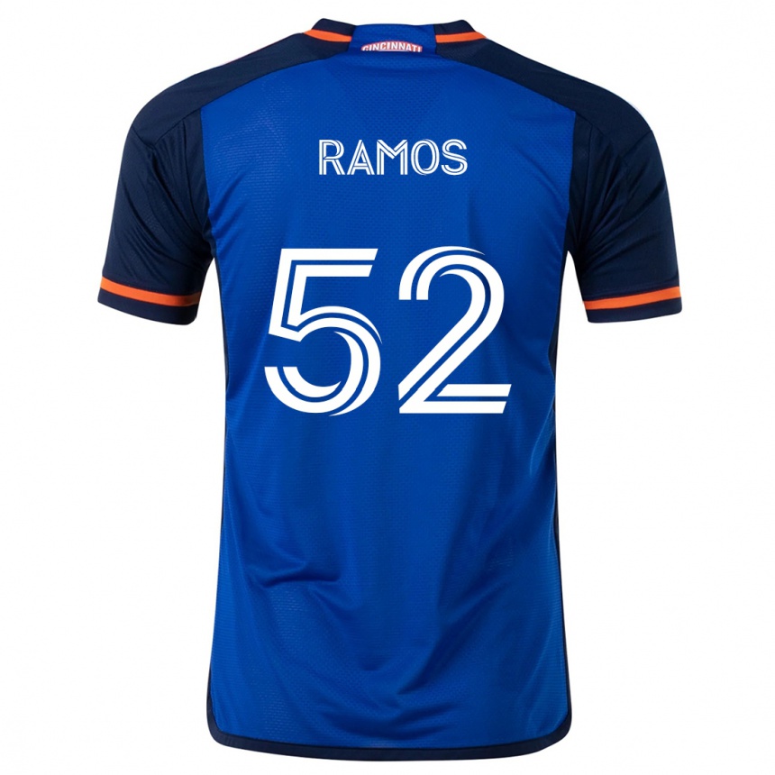 Hombre Fútbol Camiseta Yair Ramos #52 Azul Blanco 1ª Equipación 2024/25 México