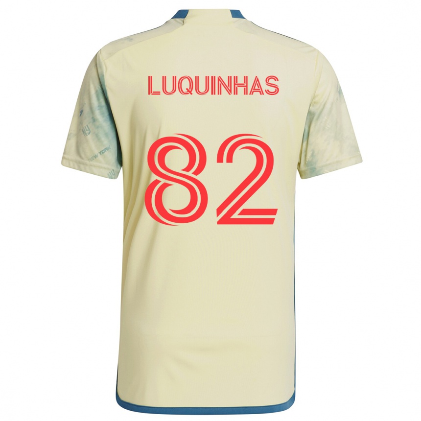 Hombre Fútbol Camiseta Luquinhas #82 Amarillo Rojo Azul 1ª Equipación 2024/25 México