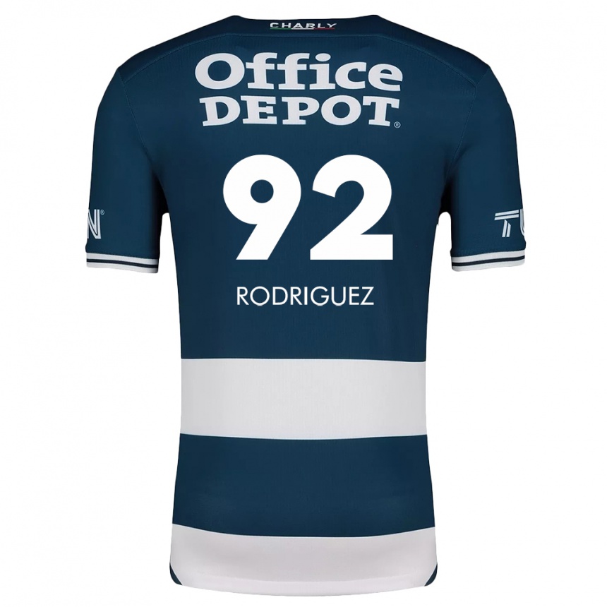 Hombre Fútbol Camiseta Sergio Rodríguez #92 Azul Blanco 1ª Equipación 2024/25 México