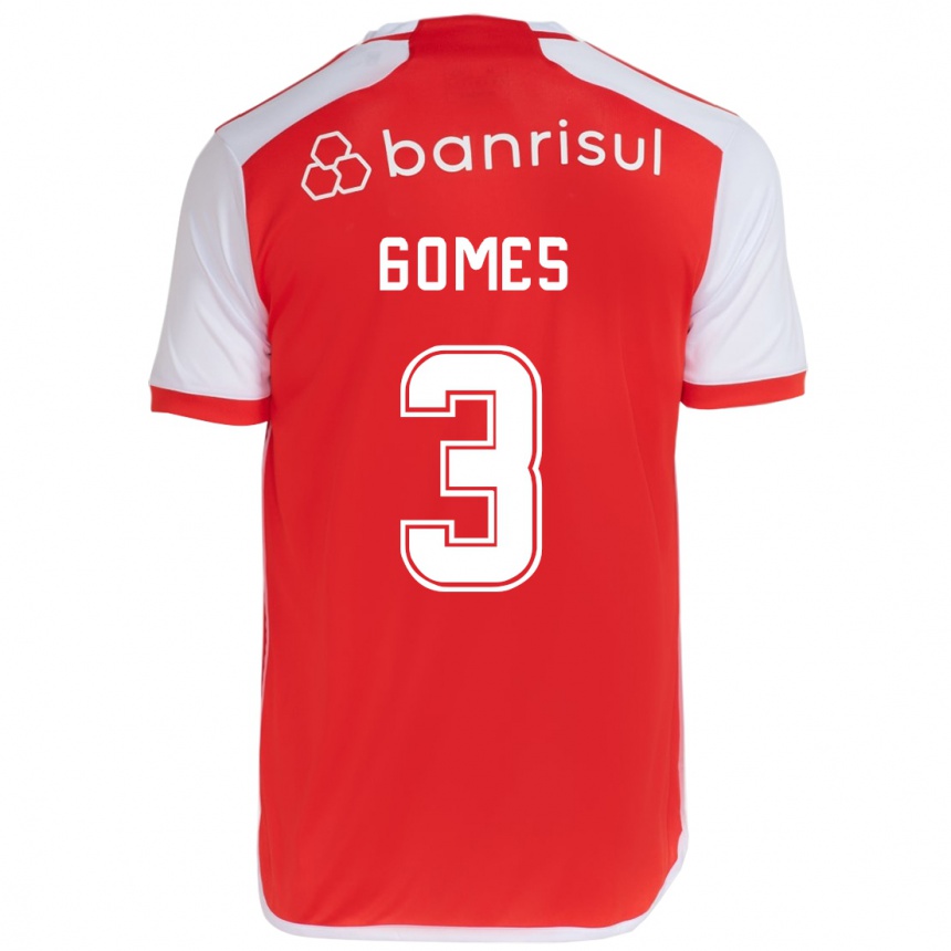 Hombre Fútbol Camiseta Igor Gomes #3 Rojo Blanco 1ª Equipación 2024/25 México