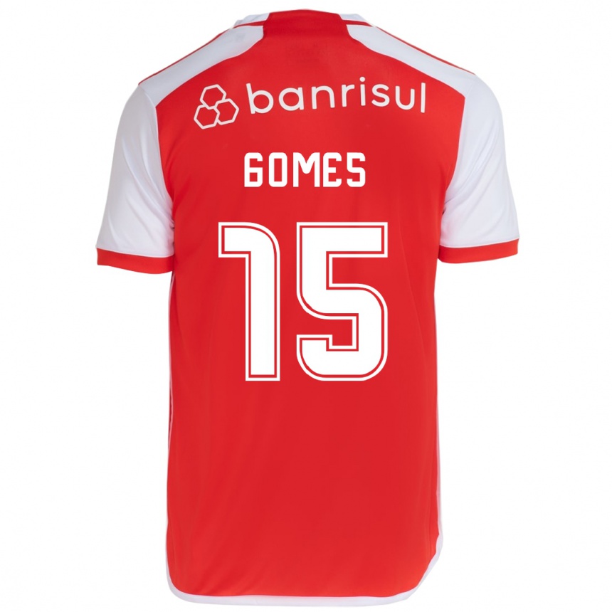 Hombre Fútbol Camiseta Bruno Gomes #15 Rojo Blanco 1ª Equipación 2024/25 México