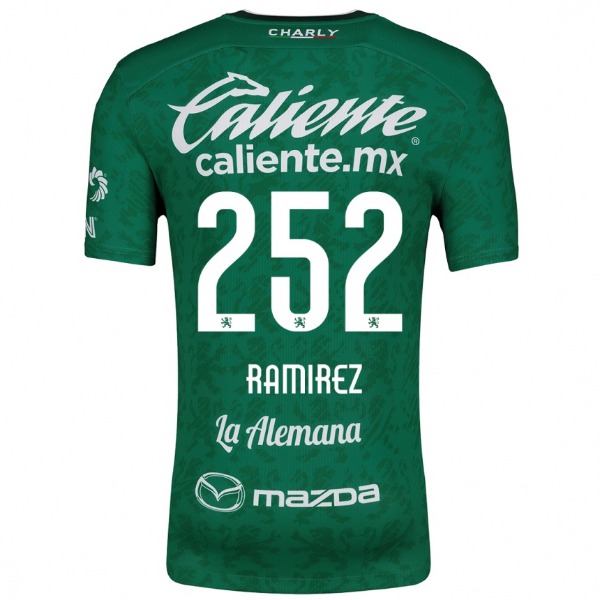 Hombre Fútbol Camiseta Luis Ramírez #252 Verde Blanco 1ª Equipación 2024/25 México