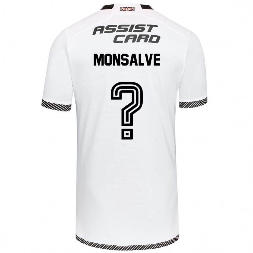 Hombre Fútbol Camiseta Gaspar Monsalve #0 Blanco Negro 1ª Equipación 2024/25 México