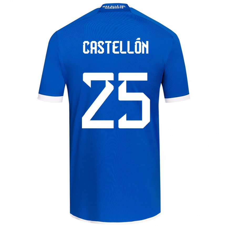 Hombre Fútbol Camiseta Gabriel Castellón #25 Azul Blanco 1ª Equipación 2024/25 México