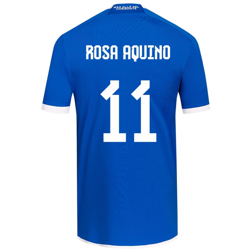 Hombre Fútbol Camiseta Rosa Aquino #11 Azul Blanco 1ª Equipación 2024/25 México