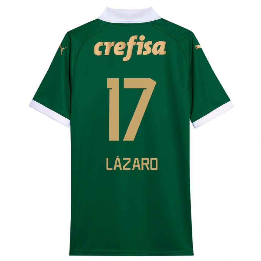 Hombre Fútbol Camiseta Lázaro #17 Verde Blanco 1ª Equipación 2024/25 México