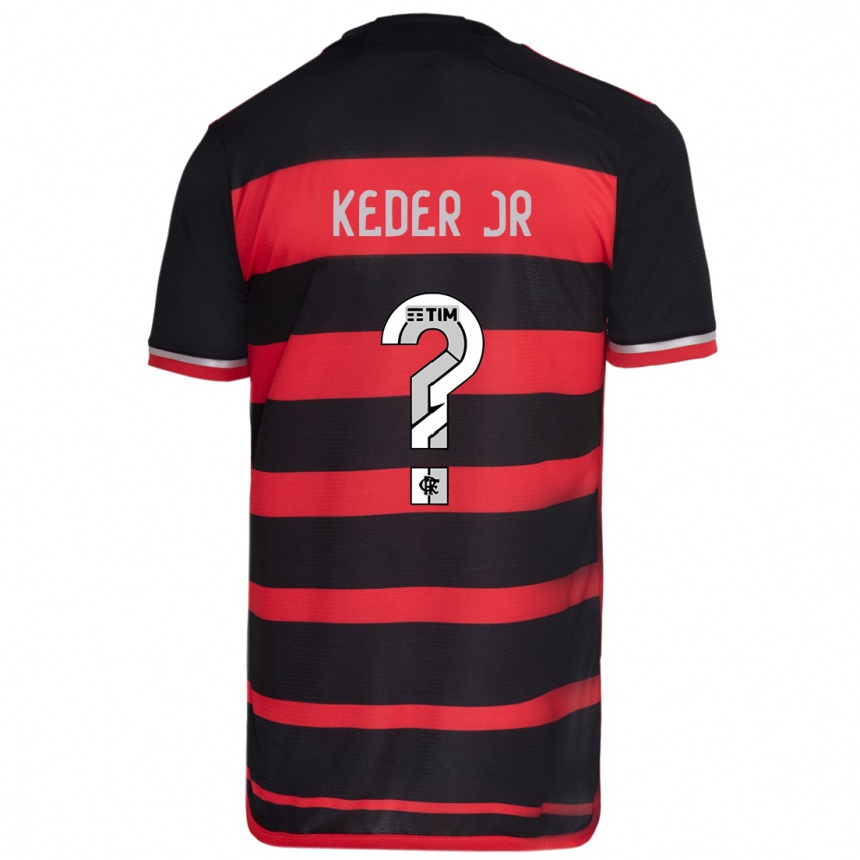 Hombre Fútbol Camiseta Keder Jr #0 Negro Rojo 1ª Equipación 2024/25 México