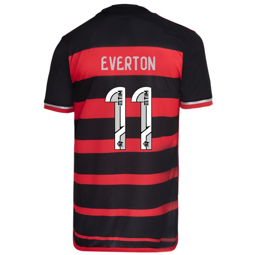 Hombre Fútbol Camiseta Everton #11 Negro Rojo 1ª Equipación 2024/25 México