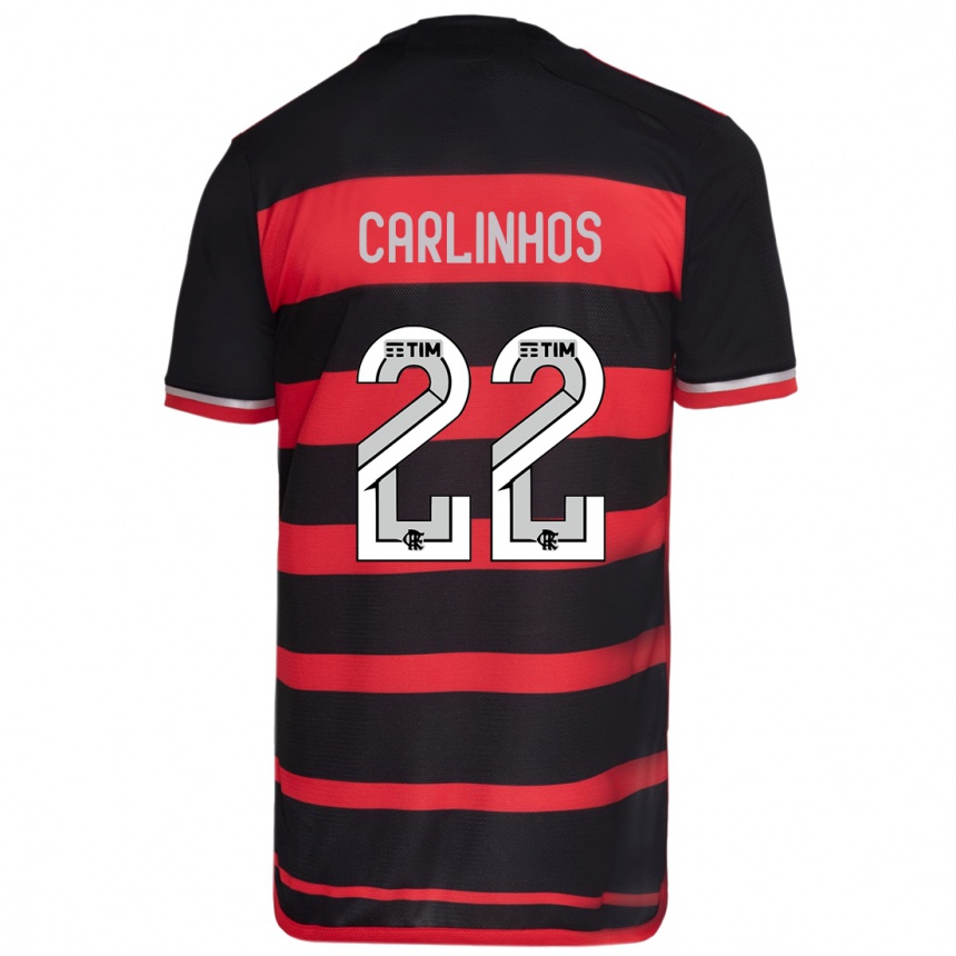 Hombre Fútbol Camiseta Carlinhos #22 Negro Rojo 1ª Equipación 2024/25 México