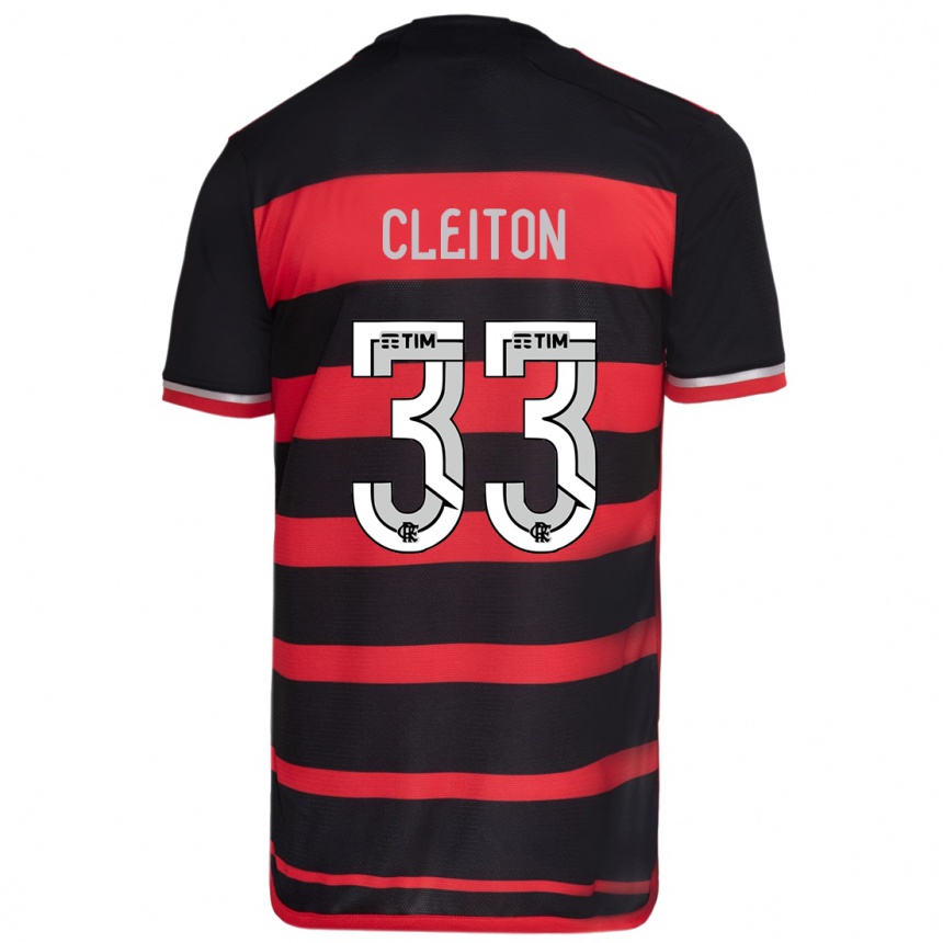 Hombre Fútbol Camiseta Cleiton #33 Negro Rojo 1ª Equipación 2024/25 México