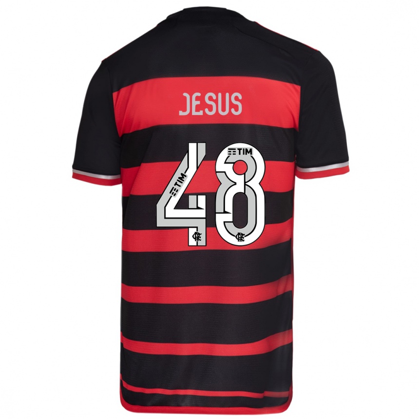 Hombre Fútbol Camiseta Igor Jesus #48 Negro Rojo 1ª Equipación 2024/25 México