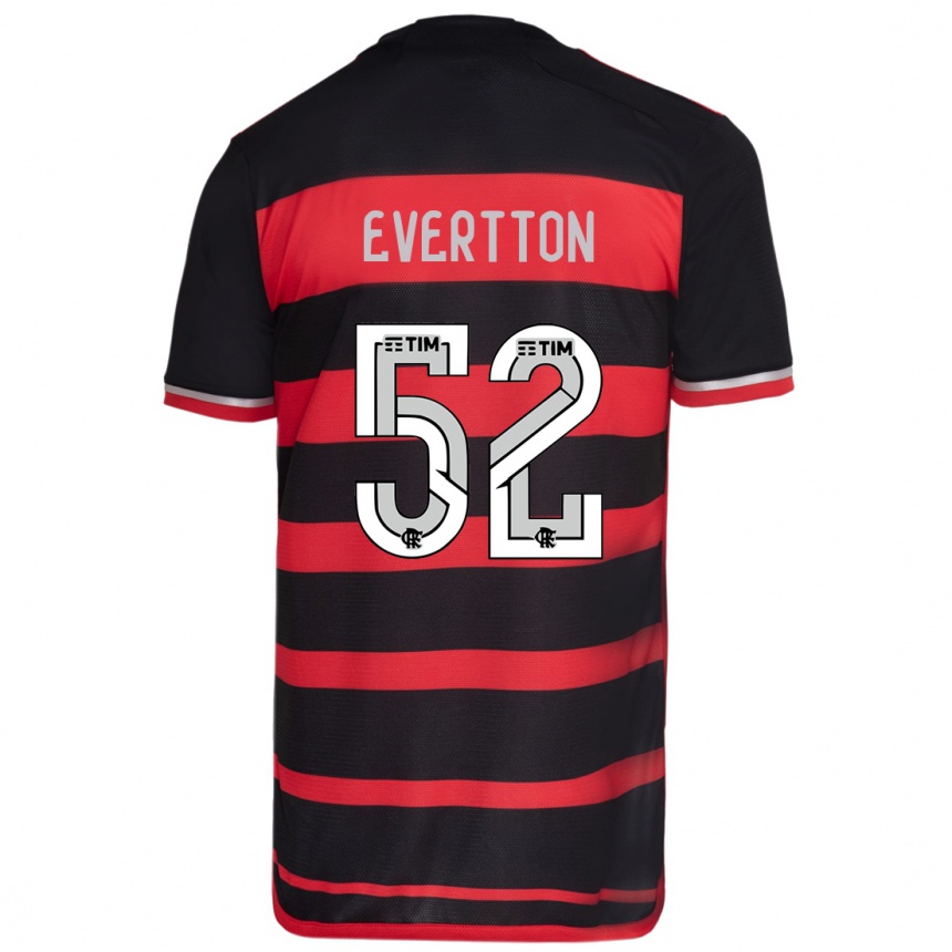 Hombre Fútbol Camiseta Evertton #52 Negro Rojo 1ª Equipación 2024/25 México