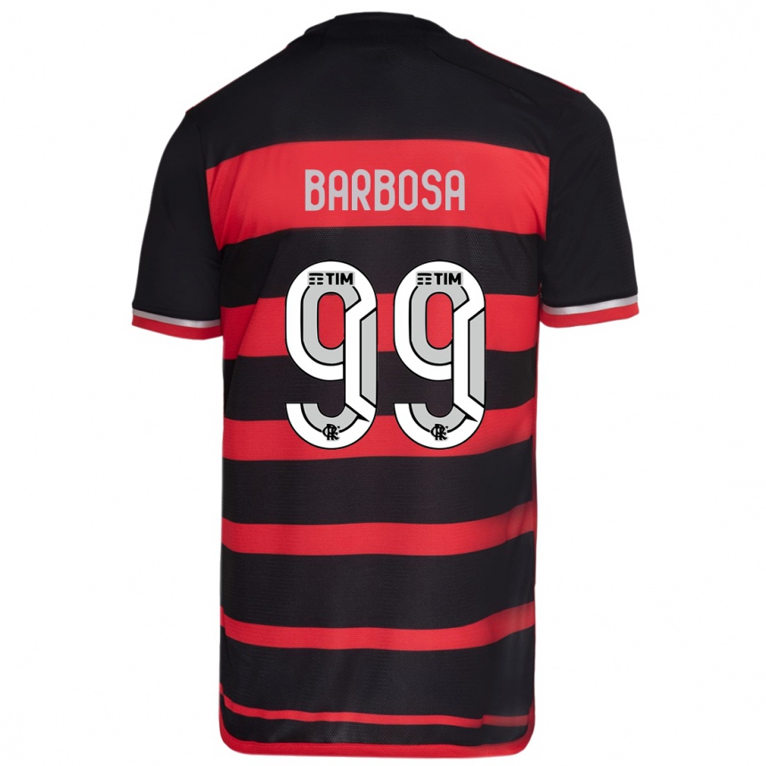 Hombre Fútbol Camiseta Gabriel Barbosa #99 Negro Rojo 1ª Equipación 2024/25 México