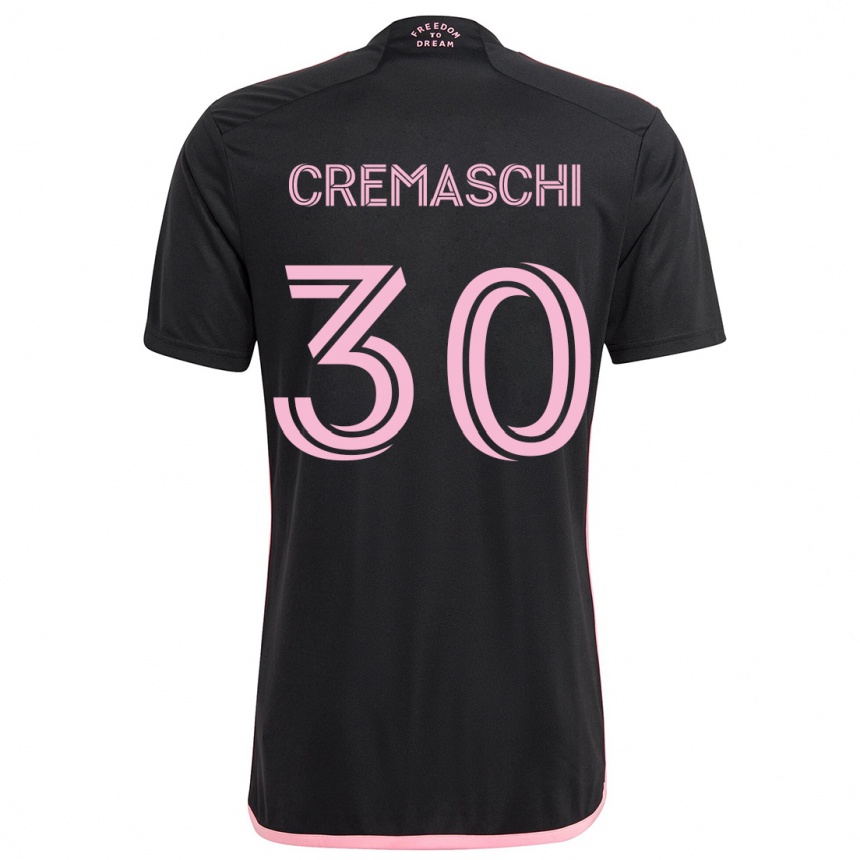 Hombre Fútbol Camiseta Benja Cremaschi #30 Negro 2ª Equipación 2024/25 México