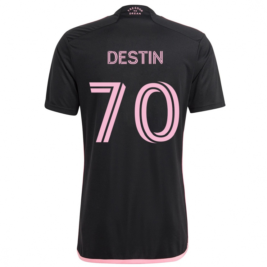 Hombre Fútbol Camiseta Bryan Destin #70 Negro 2ª Equipación 2024/25 México