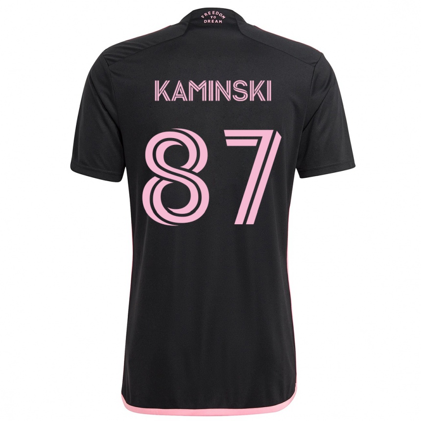 Hombre Fútbol Camiseta Brett Kaminski #87 Negro 2ª Equipación 2024/25 México