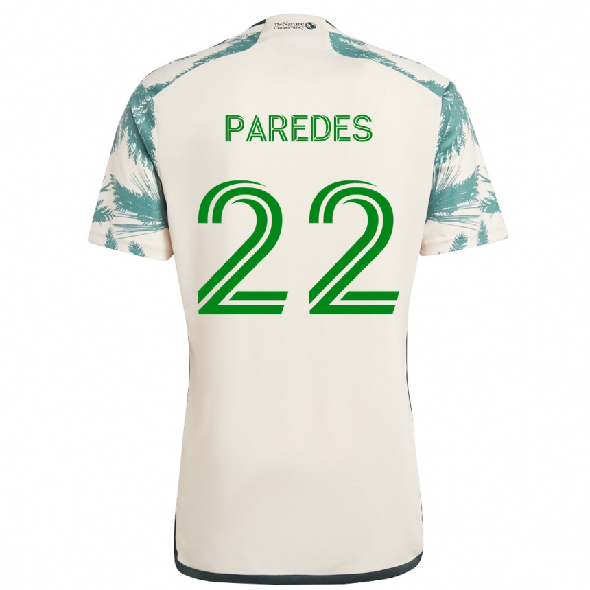 Hombre Fútbol Camiseta Cristhian Paredes #22 Beige Marrón 2ª Equipación 2024/25 México