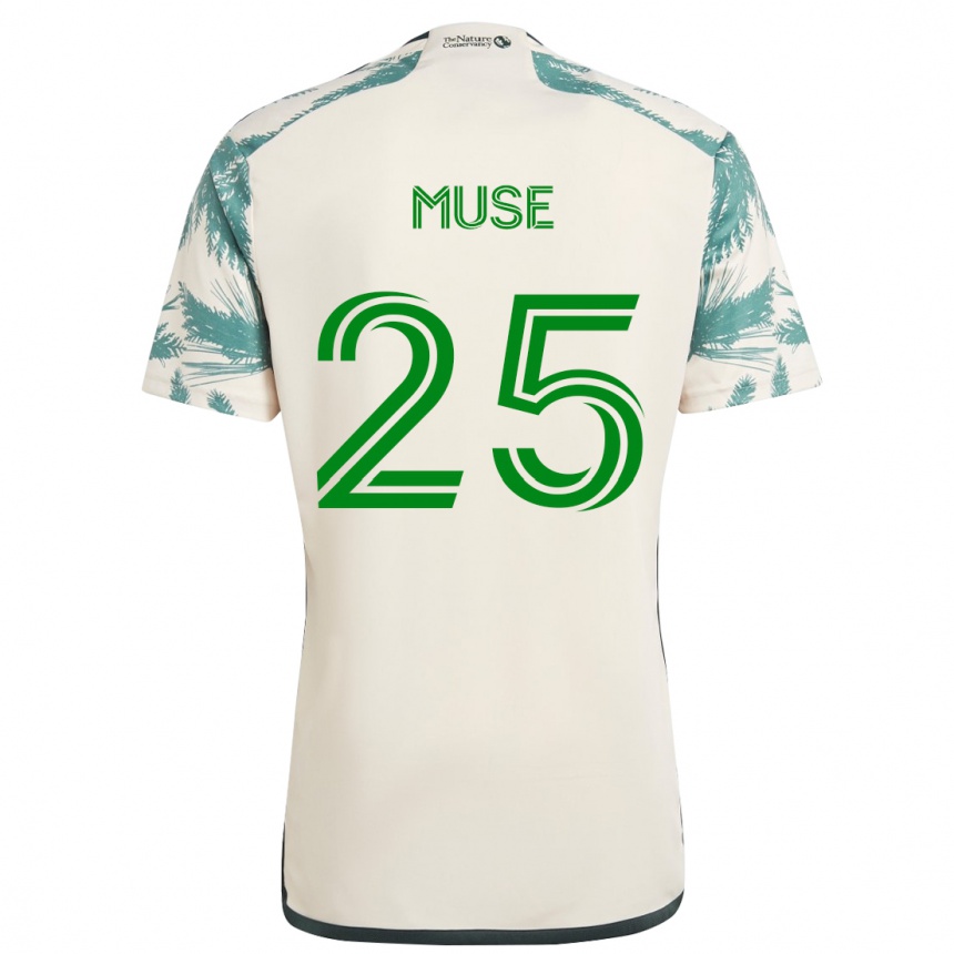 Hombre Fútbol Camiseta Trey Muse #25 Beige Marrón 2ª Equipación 2024/25 México