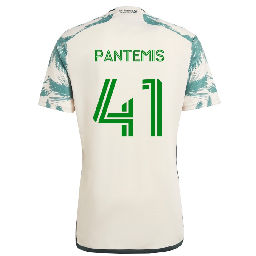 Hombre Fútbol Camiseta James Pantemis #41 Beige Marrón 2ª Equipación 2024/25 México