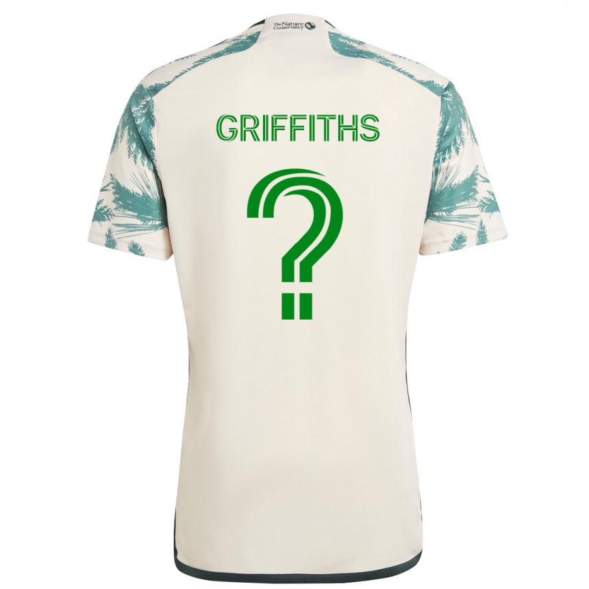 Hombre Fútbol Camiseta Reo Griffiths #0 Beige Marrón 2ª Equipación 2024/25 México