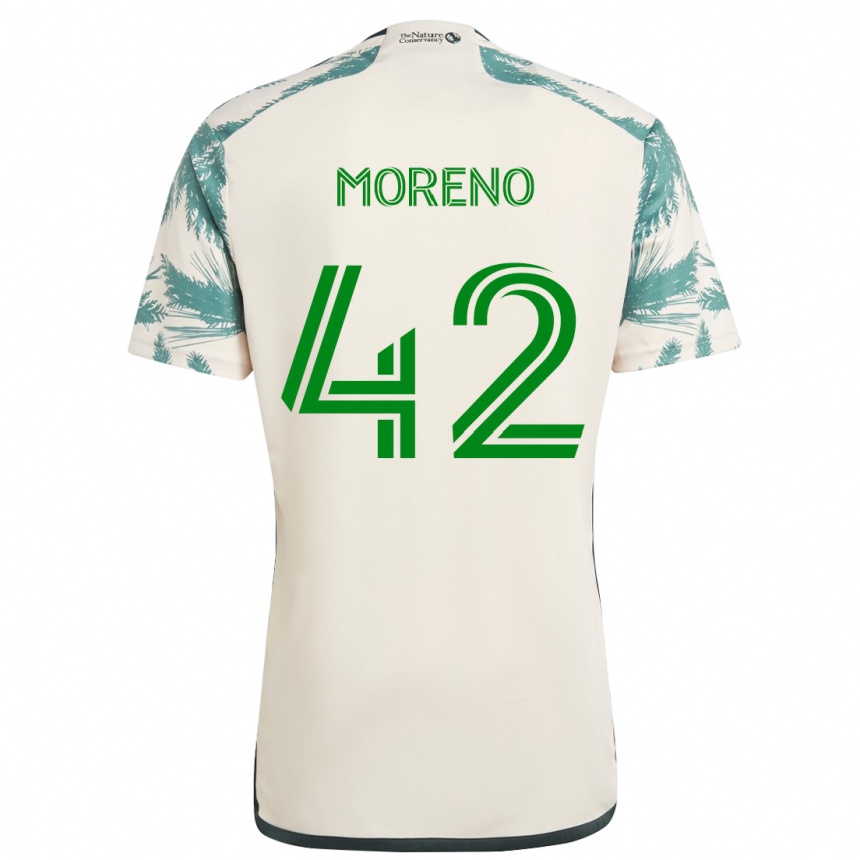 Hombre Fútbol Camiseta Alexis Moreno #42 Beige Marrón 2ª Equipación 2024/25 México