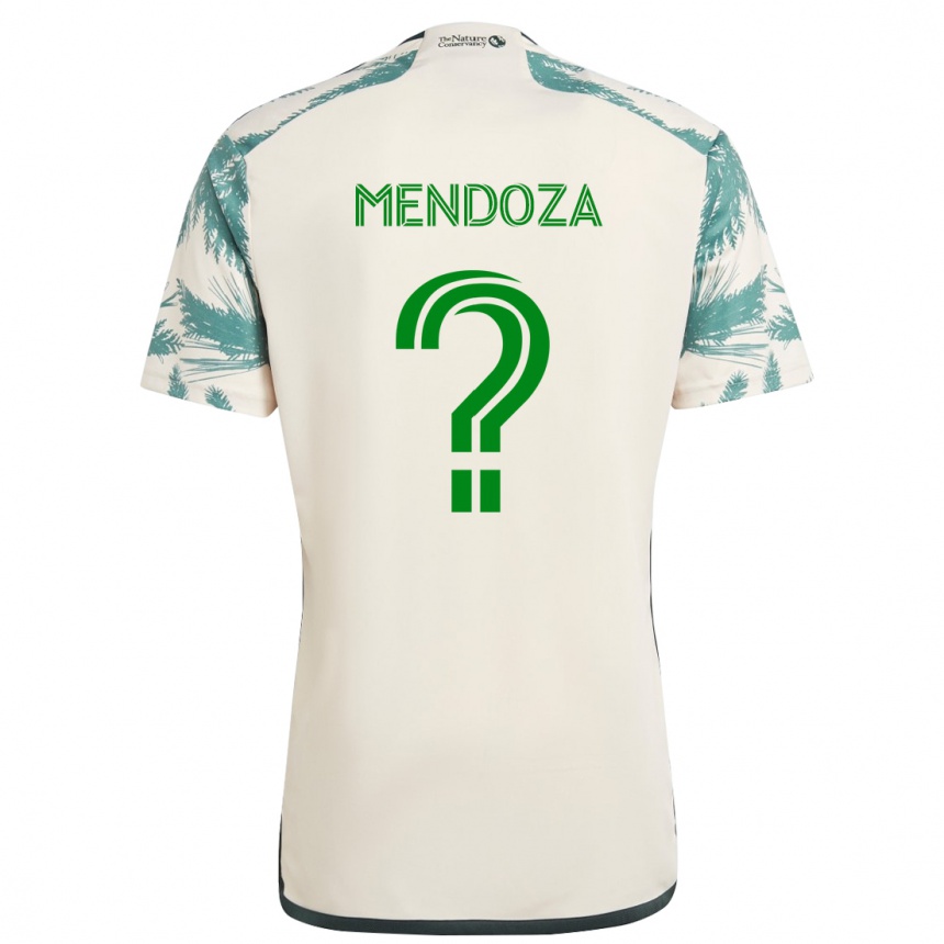 Hombre Fútbol Camiseta Christian Mendoza #0 Beige Marrón 2ª Equipación 2024/25 México