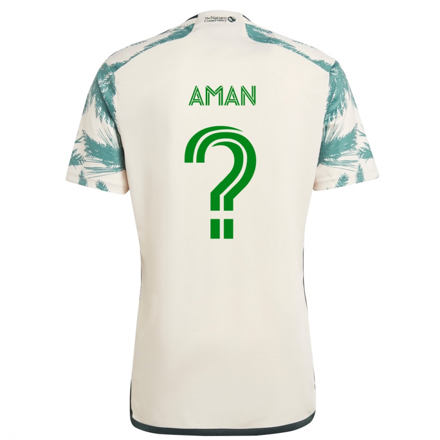 Hombre Fútbol Camiseta Cole Aman #0 Beige Marrón 2ª Equipación 2024/25 México