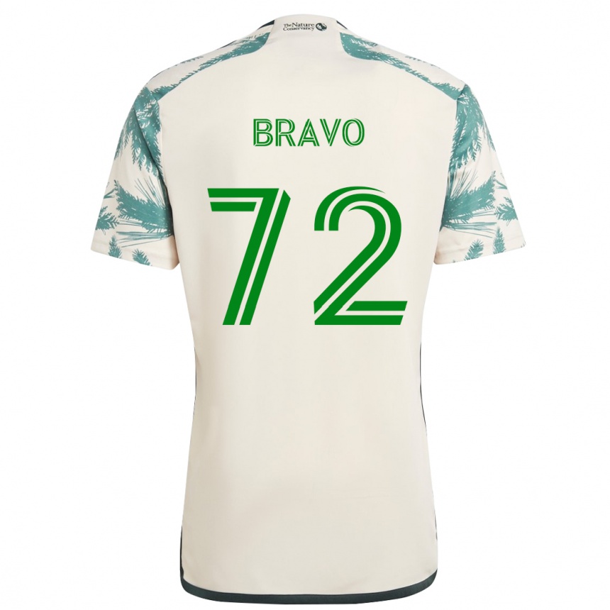 Hombre Fútbol Camiseta Julian Bravo #72 Beige Marrón 2ª Equipación 2024/25 México