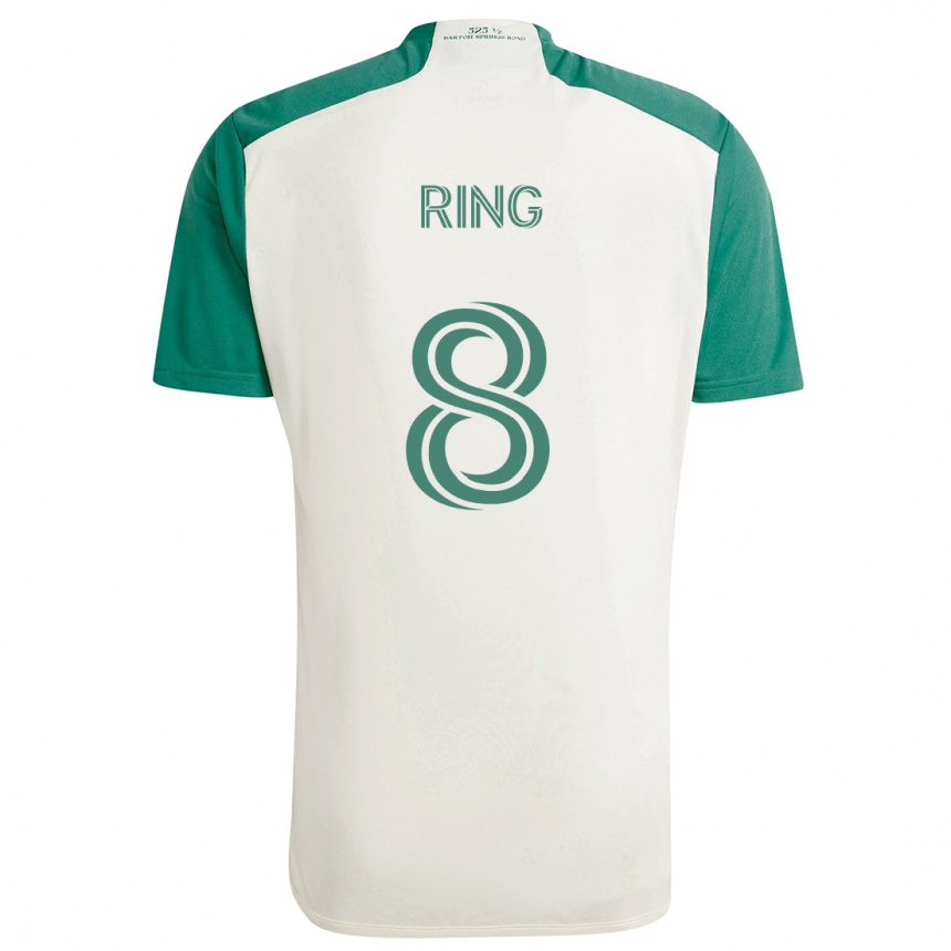 Hombre Fútbol Camiseta Alexander Ring #8 Colores Tostados Verde 2ª Equipación 2024/25 México