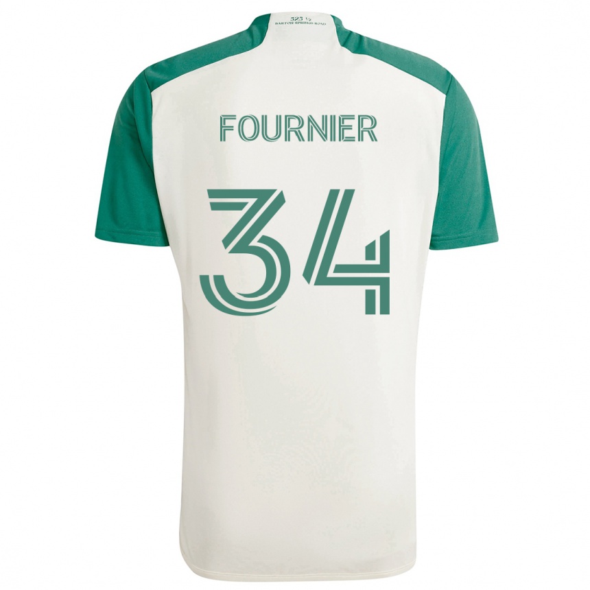 Hombre Fútbol Camiseta Drake Fournier #34 Colores Tostados Verde 2ª Equipación 2024/25 México