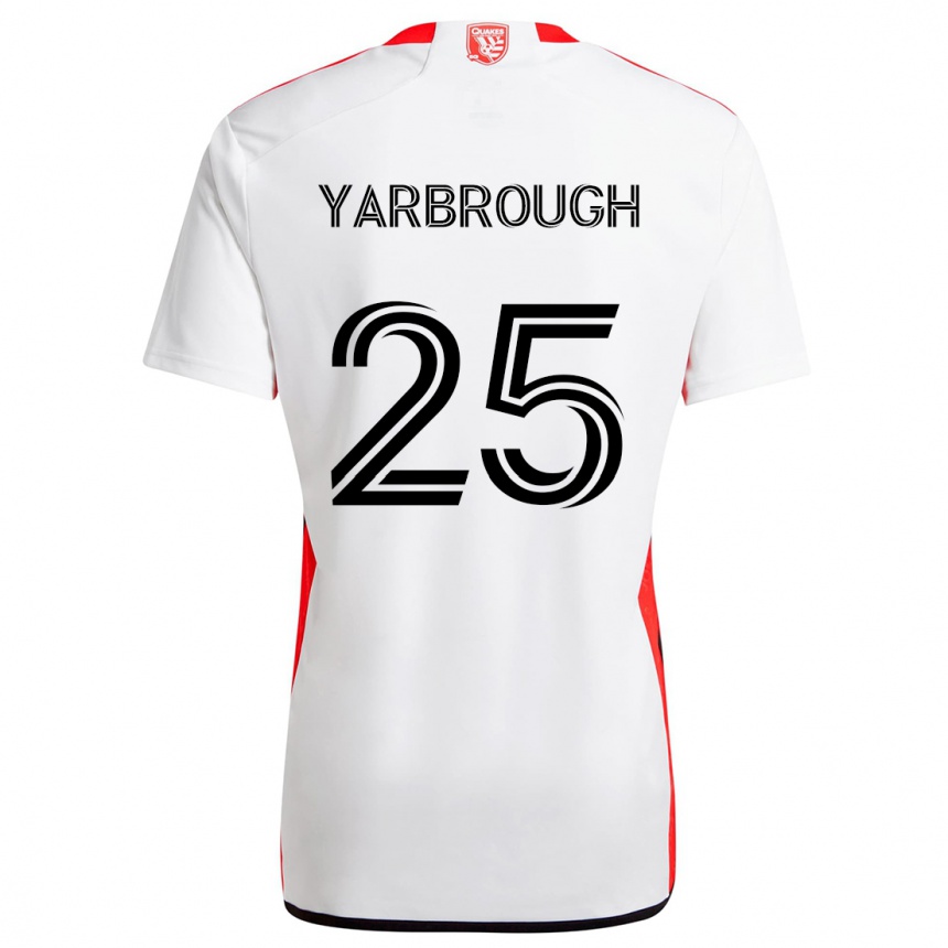 Hombre Fútbol Camiseta William Yarbrough #25 Blanco Rojo 2ª Equipación 2024/25 México