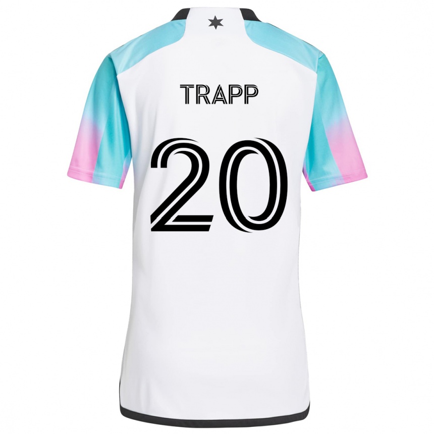 Hombre Fútbol Camiseta Wil Trapp #20 Blanco Azul Negro 2ª Equipación 2024/25 México